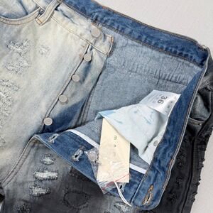 NEW Mnml Rust Denim Jeans Mens 36 Multi Color Distressed Button Fly Heavy V490